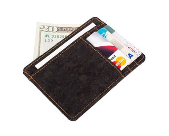 Slim Wallet - Minimalist Design for Men and Women. Made from Durable Cork