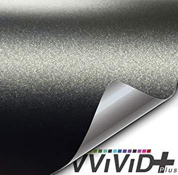 VViViD  Matte Metallic Black Vinyl Wrap- 1ft x 5ft