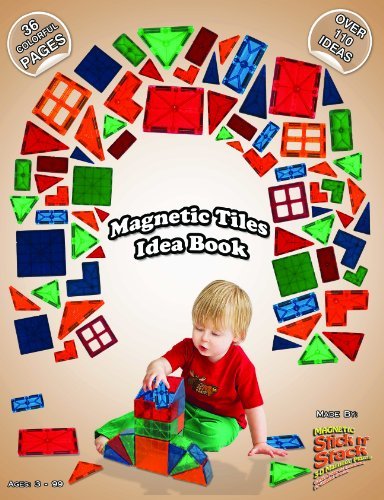 Magnetic Stick N Stack Magnetic Tiles Idea Book with Over 110 Structure Ideas