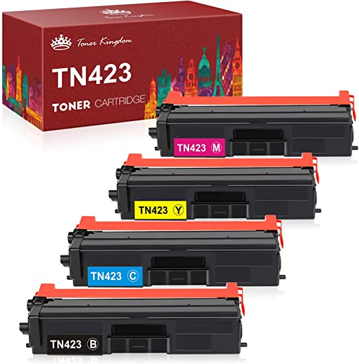 Toner Kingdom Compatible Toner Cartridges Replacement for Brother TN423 TN-423 TN421 Compatible with Brother HL-L8260CDW HL-L8360CDW DCP-L8410CDN DCP-L8410CDW MFC-L8690CDW MFC-L8900CDW (4 Pack)