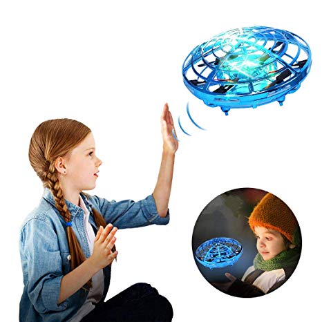 Hand Operated Drones for Kids or Adult, Mini Drone Flying Ball Toy, Scoot UFO Hand Free Infrared Sensing Drone Toys for Boys and Girls Holiday and Birthday Gifts