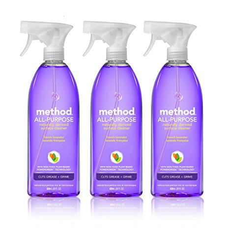 Method All-purpose Natural Surface Cleaner, French Lavender, 28 ounce (3 Count)