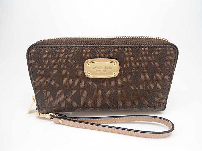 Michael Kors Jet Set Item Large Flat MF Phone Case Brown