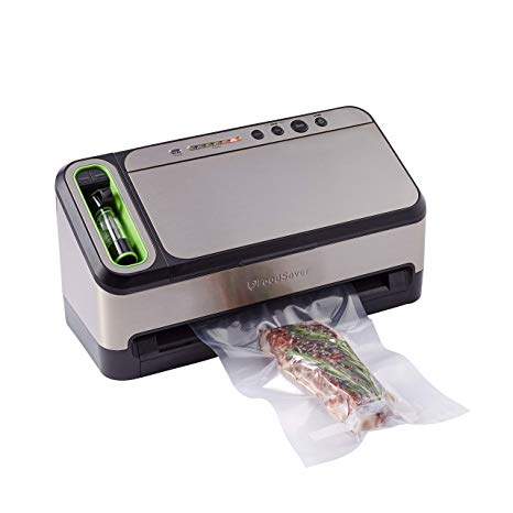 FoodSaver V4840 2-in-1 Vacuum Sealer System with Automatic Bag Detection and Starter Kit | Safety Certified | Silver