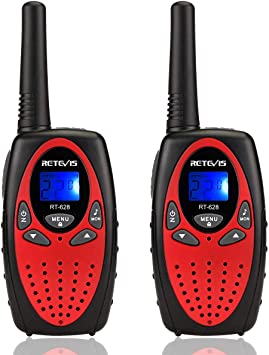 Retevis RT628 Walkie Talkies for KidsToy for 3-14 Years Old Boy and Girls Long Range Kids Walkie Talkies for Birthday Gift (Red, 2 Pack)