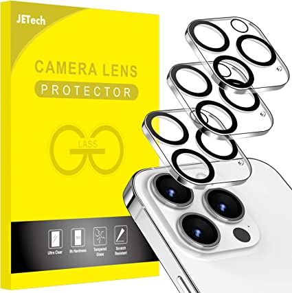 JETech Camera Lens Protector for iPhone 14 Pro 6.1-Inch and iPhone 14 Pro Max 6.7-Inch, 9H Tempered Glass, Anti-Scratch, Case Friendly, Does Not Affect Night Shots, HD Clear, 3-Pack