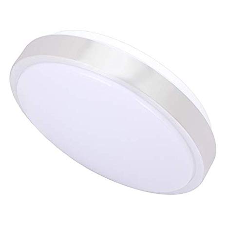 Drosbey 18W LED Flush Mount Ceiling Light, 10in, 120W Incandescent Bulbs Equivalent, 1500 Lumens, 5000K Daylight White, Round Lighting Fixture for Kitchen, Hallway, Bathroom, Bedroom