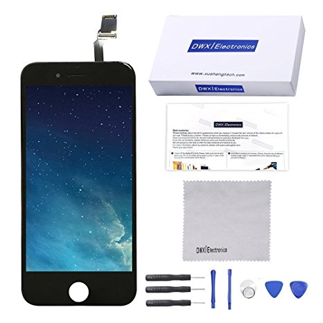 iPhone 6 Plus Screen Replacement Black-5.5 Inch/Digitizer Frame Assembly Full Set LCD Touch Screen Replacement for iPhone 6 Plus 5.5 Inch-Black-DWX Electronics