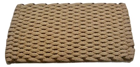 Rockport Rope Doormats 2438233 Indoor & Outdoor Doormats, 24" x 38", Tan with Brown Insert