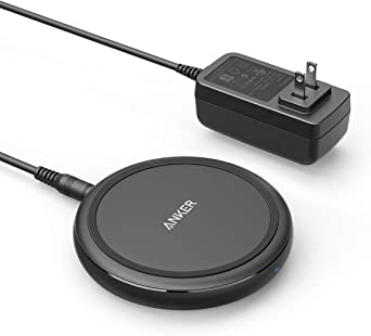 Anker Wireless Charger with Power Adapter, PowerWave II Pad, Qi-Certified 15W Max Fast Wireless Charging Pad for iPhone 11, 11 Pro, Xs, Xs Max, XR, X, 8, Galaxy S10 S9 S8, Note 10 Note 9 Note 8 & More