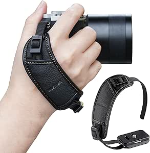 Neewer Camera Wrist Strap with 1/4" Arca Type Quick Release Plate for RS3 Pro RS3 RS2 RSC2 Camcorder DSLR Camera Hand Grip Compatible with Canon R5 R6 Nikon Zf Z30 Sony ZV-E10 Fujifilm X-T5, CA071