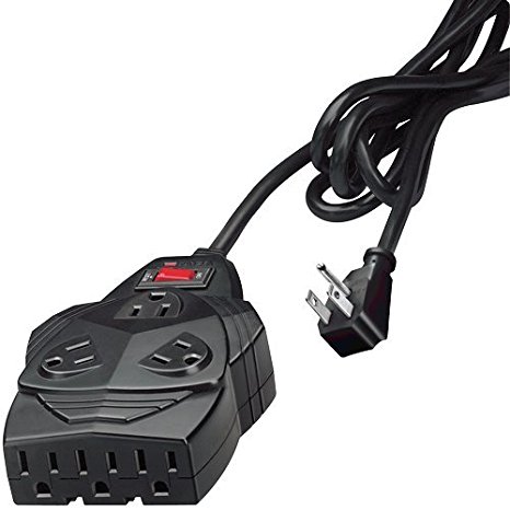 Fellowes Mighty 8 Surge Protector with 8-Outlets, Phone Protection, 6 Foot Cord, 1,460 Joules (99090)