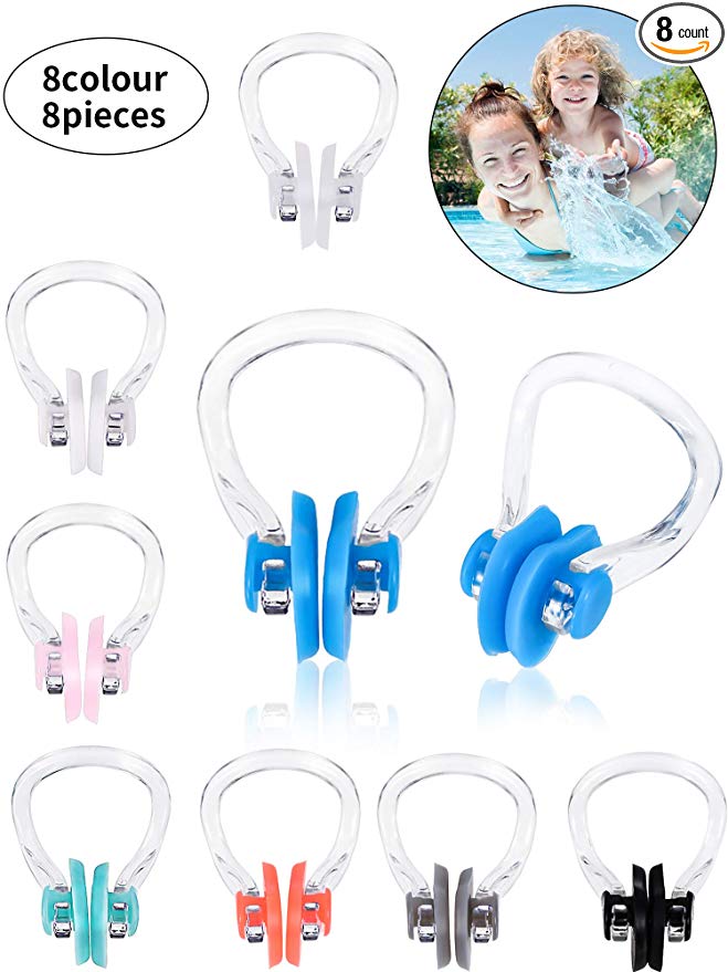 Swimming Nose Clip Soft Silicone Nose Clips Waterproof Nose Clip Plug for Adults Kids