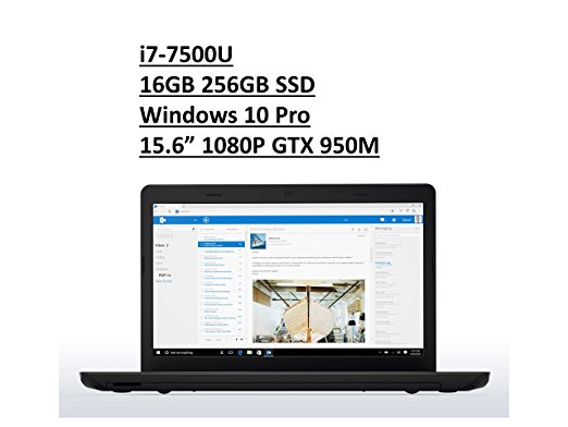 2017 Lenovo ThinkPad E570 15.6" Business Laptop: Full HD (1920x1080) IPS Anti-Glare, Intel Core i7-7500U, 256GB SSD, 16GB DDR4, NVIDIA GTX 950, FingerPrint, DVD RW, Windows 10 Pro