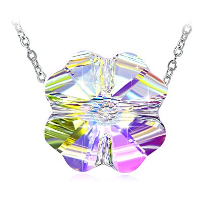 Mother's Day Gift Necklace for Women, Fine Jewelry ZHULERY "Magic Clover" Crystals from Swarovski, 925 Sterling Silver, Best Gift for Her with Exquisite Package