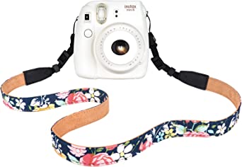 Elvam Camera Neck Shoulder Strap Belt for Women/Men Compatible with DSLR/SLR/DC/Instant Camera/Portable Printer/Phone Case, A