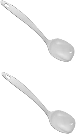 Chef Craft Melamine Basting Spoon White Hard Plastic, 11-Inches Long (2-Pack)