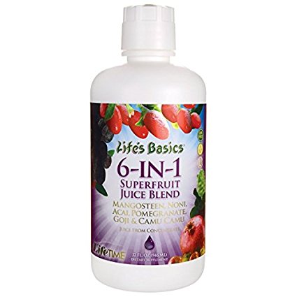 6 Blend Juice (Goji, Noni, Acai, Pomegranate, Mangosteen, Camu ) LifeTime 32 oz Liquid