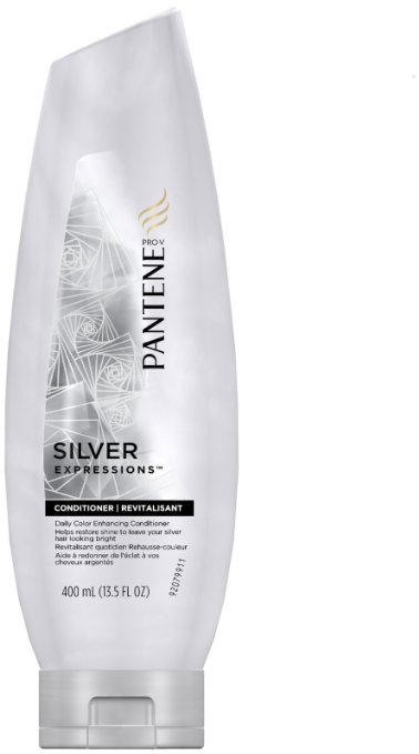 Pantene Pro-V Silver Expressions Daily Color Enhancing Conditioner for All Silver and Gray Shades, 13.5 fl oz (400 ml)