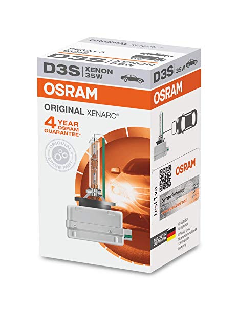 Genuine Osram 66340HBI Xenarc 35W D3S PK32D-5 4600K HID Xenon Light Bulb (1 Pack)