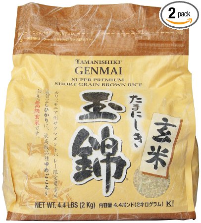 Tamanishiki Super Premium Brown Rice, 4.4-Pounds (Pack of 2)