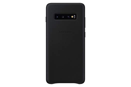 Samsung Galaxy S10  Leather Back Case, Black