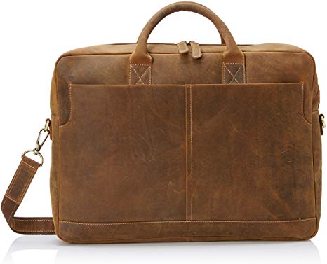 Genuine Leather 16'' Laptop Bag Briefcase Shoulder Bag
