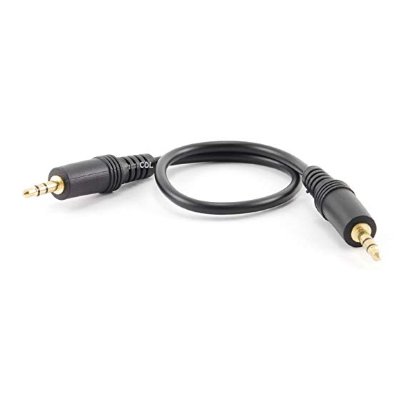 CablesOnline 1ft 3.5mm Stereo Male to Male Plug Gold-Plated Audio Cable, AV-101G