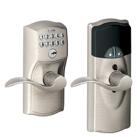 Schlage FE599NX CAM 619 ACC 619 Home Keypad Lever with Z-Wave Technology Satin Nickel