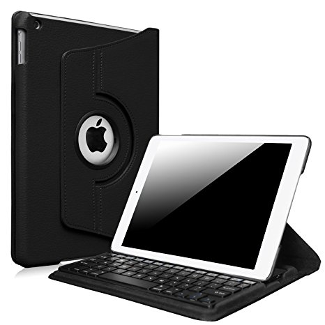 Fintie New iPad 9.7 inch 2017 / iPad Air Keyboard Case - 360 Degree Rotating Stand Cover with Built-in Wireless Bluetooth Keyboard for Apple New iPad 9.7 inch 2017 / iPad Air (2013 Model), Black