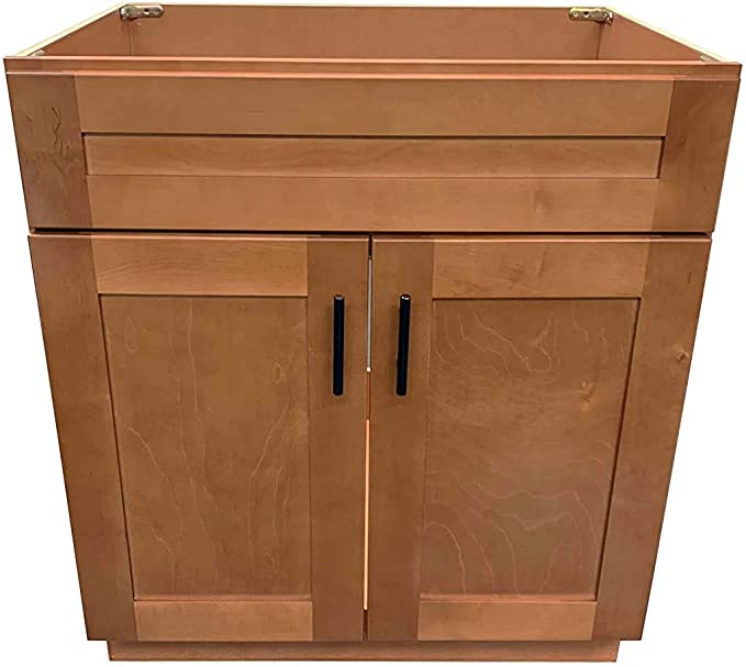 New Maple Shaker Single Bathroom Vanity Base Cabinet 30" W x 21" D x 34.5" H