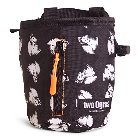 two Ogres Basique v2 Climbing Chalk Bag with Belt and Zippered Pocket for Climbing, Gymnastics, Weight Lifting