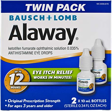 Bausch   Lomb Alaway Antihistamine Eye Drops, 0.34 Ounce Bottle Twinpack