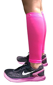 CALF COMPRESSION SLEEVE BeVisible Sports - Shin Splint Leg Compression Socks for Men & Women - Great For Running, Cycling, Air Travel, Support, Circulation & Recovery - 1 Pair