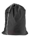 Commercial Heavy Duty Jumbo Sized Nylon Laundry Bag Black