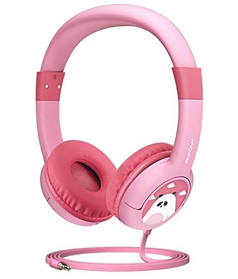 Mpow Kids Headphones with 85dB Volume Limited Hearing Protection & Music Sharing Function, Kids Friendly Safe Food Grade Material, Tangle-Free Cord, Wired On-Ear Headphones for Children Toddler Baby
