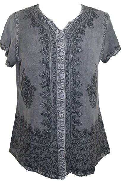 144 B Agan Traders Medieval Bohemian Embroidered Top Shirt Blouse