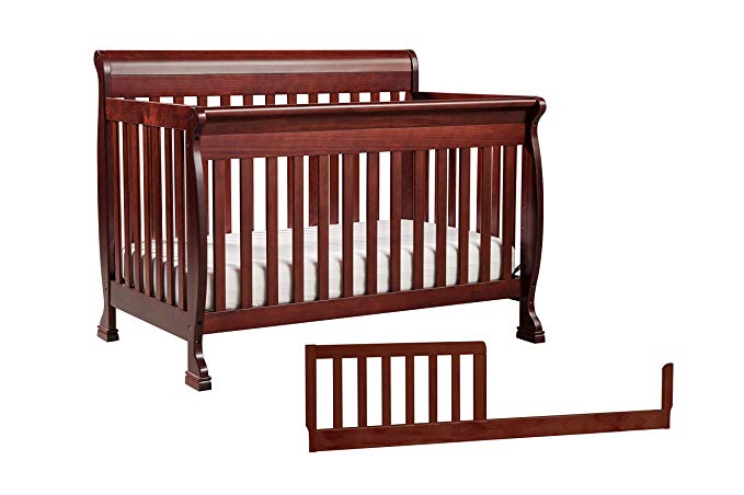 DaVinci Kalani 4-in-1 Convertible Crib with Toddler Bed Conversion Kit, Rich Cherry