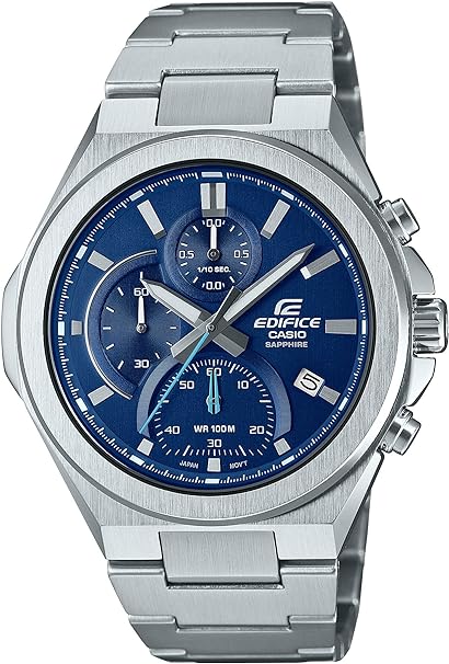 Casio Edifice Men's Quartz Chronograph Sapphire Crystal Wrist Watch EFB-700D-2AV, Blue