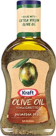 Kraft Olive Oil Parmesan Pesto Vinaigrette Salad Dressing (14oz Bottle)