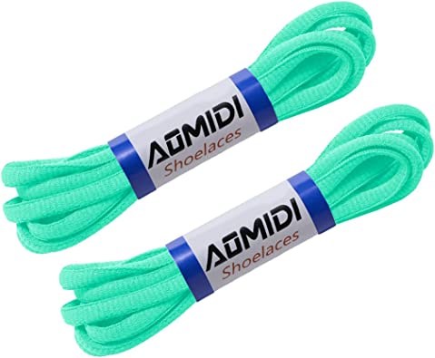 AOMIDI 2 Pair Shoelaces Oval Half Round 1/4" Shoes Lace for Sneakers and Casual shoes Shoelaces Replacements