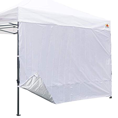 ABCCANOPY Silver Coated Instant Canopy SunWall for 10x10 Feet, 10x20 Feet Straight Leg pop up Canopy, 1 Pack Sidewall Only, White