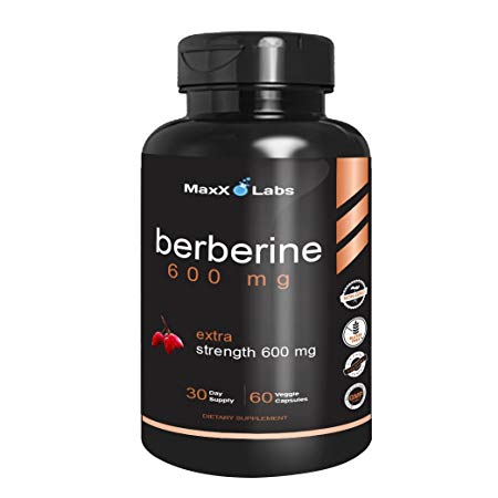 Berberine Supplements 600mg ★ New ★ Natural Formula Supports Glucose Metabolism, Cardiovascular & Gastrointestinal Health. Best Vegetarian Non-GMO Gluten Free 30 Days: 60 capsules