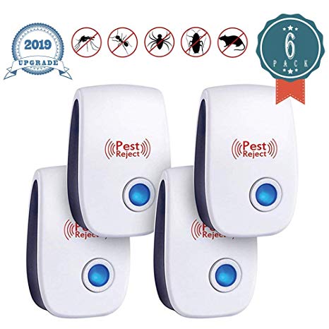 JALL Upgraded Ultrasonic Pest Repeller Plug in Pest Reject, Electric Pest Control for Bed Bugs, Cockroach, Rat, Spider, Flea, Ant, and etc. 4 Pack