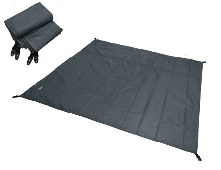 Luxetempo All Purpose Tent Tarp Footprint Floor Saver Picnic Blanket Easy Rain Cover Sun Shelter for Hammock-Waterproof Lightweight Grey