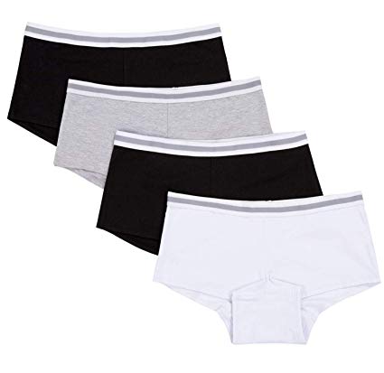 ATTRACO Women's Thong Lace Underwear Tanga Briefs G-String Panties Cotton 4 Packs