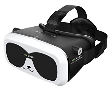 Virtual Reality 3D VR Glasses Video Glasses Fit for 4.0~6.0 inches of ISO, Android Smartphones Immersive adjustable Headset Panda Black White More Lighter More Comfort