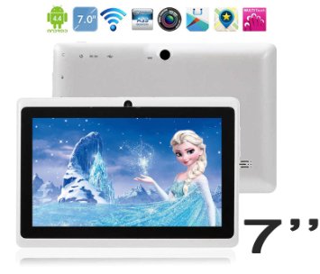 8GB MID Tablet PC Allwinner A33 QUAD CORE 7" Inch Android 4.4 KitKat Multi Touch Screen G-Sensor suported New!! (White)