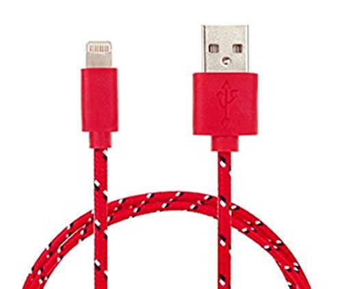 streer® 6FT Extended Extra Long 8 Pin to USB Sync and Charging Cable Charger Power Cord for iPhone 6 6 Plus, iPhone 5 5s 5c, iPod Touch 5th, Nano 7th, and iPad 4 Air Min (c.able red)