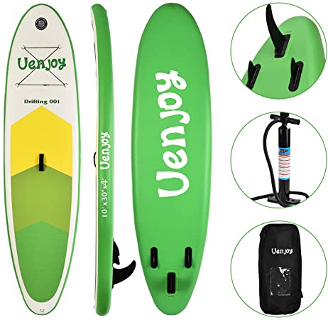 Uenjoy Inflatable Sup 10/11'30"x6/4" All Around Paddle Board, W/Full Accessories, Perfect for Yoga Fishing Touring
